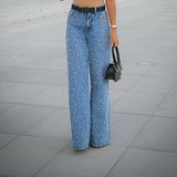 Wide-leg Jeans With Bead Embellishment - Endless - UAE Rental and Resale for Women's Fashion