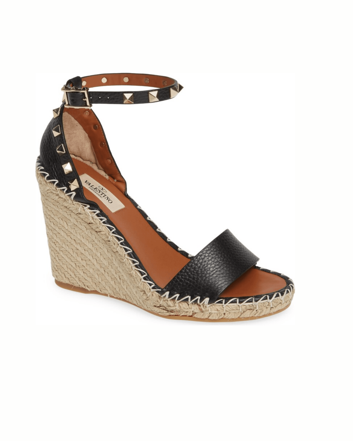 Women's Rockstud Wedge Espadrilles Leather - Endless