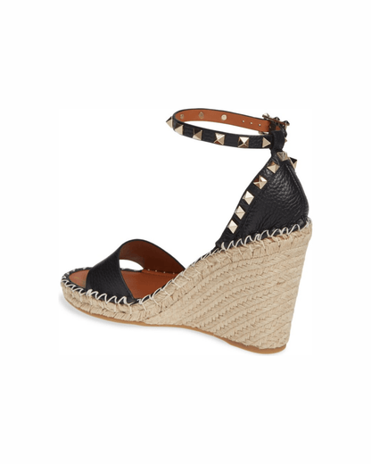 Women's Rockstud Wedge Espadrilles Leather - Endless