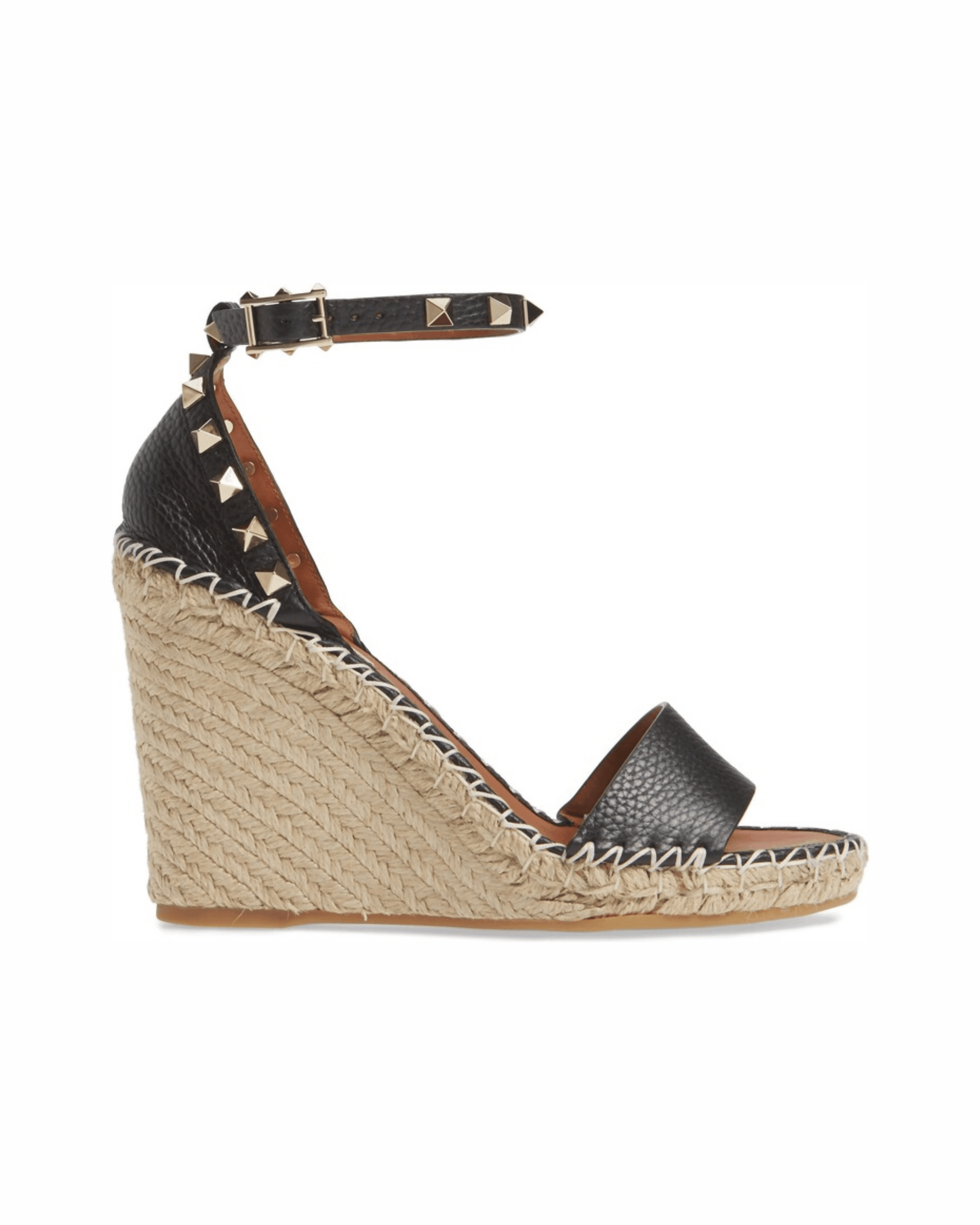 Women's Rockstud Wedge Espadrilles Leather - Endless - UAE Rental and Resale for Women's Fashion