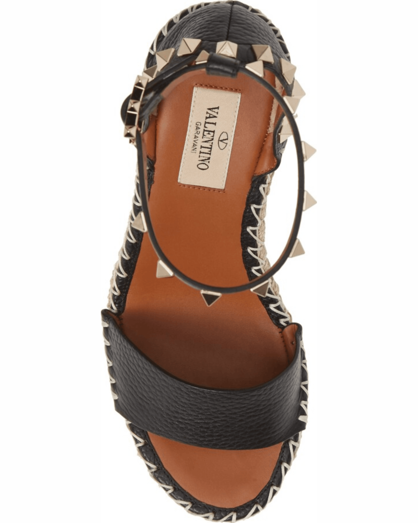 Women's Rockstud Wedge Espadrilles Leather - Endless