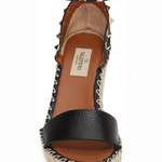 Women's Rockstud Wedge Espadrilles Leather - Endless - UAE Rental and Resale for Women's Fashion