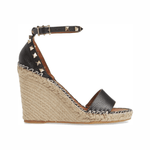Women's Rockstud Wedge Espadrilles Leather - Endless - UAE Rental and Resale for Women's Fashion
