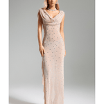 Xacier Diamante Mesh Slit Dress - Endless - UAE Rental and Resale for Women's Fashion