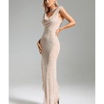 Xacier Diamante Mesh Slit Dress - Endless - UAE Rental and Resale for Women's Fashion