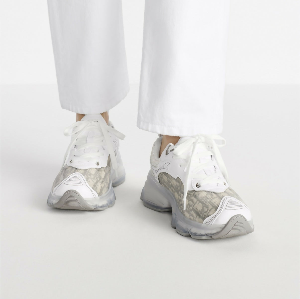 White Dior Vibe sneaker with quilted panel and translucent side details — Dior | Endless UAE
