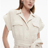 Yarn Dye Linen Utility Shirt Dress - Endless - UAE Rental and Resale for Women's Fashion