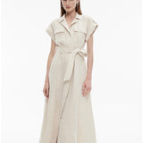 Yarn Dye Linen Utility Shirt Dress - Endless - UAE Rental and Resale for Women's Fashion