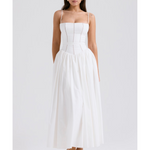 Ysabella White Cotton Maxi Sundress - Endless - UAE Rental and Resale for Women's Fashion