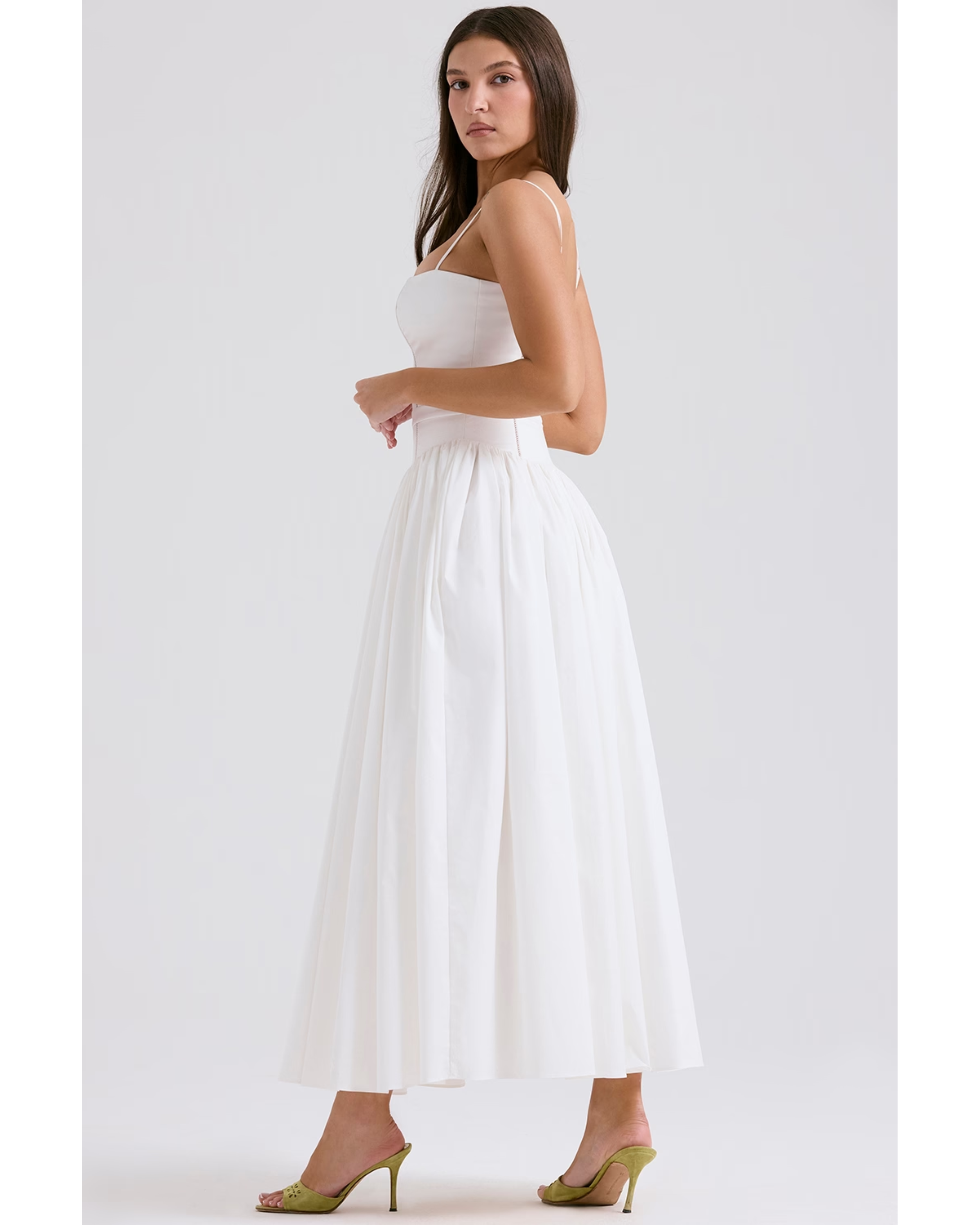 Ysabella White Cotton Maxi Sundress - Endless - UAE Rental and Resale for Women's Fashion