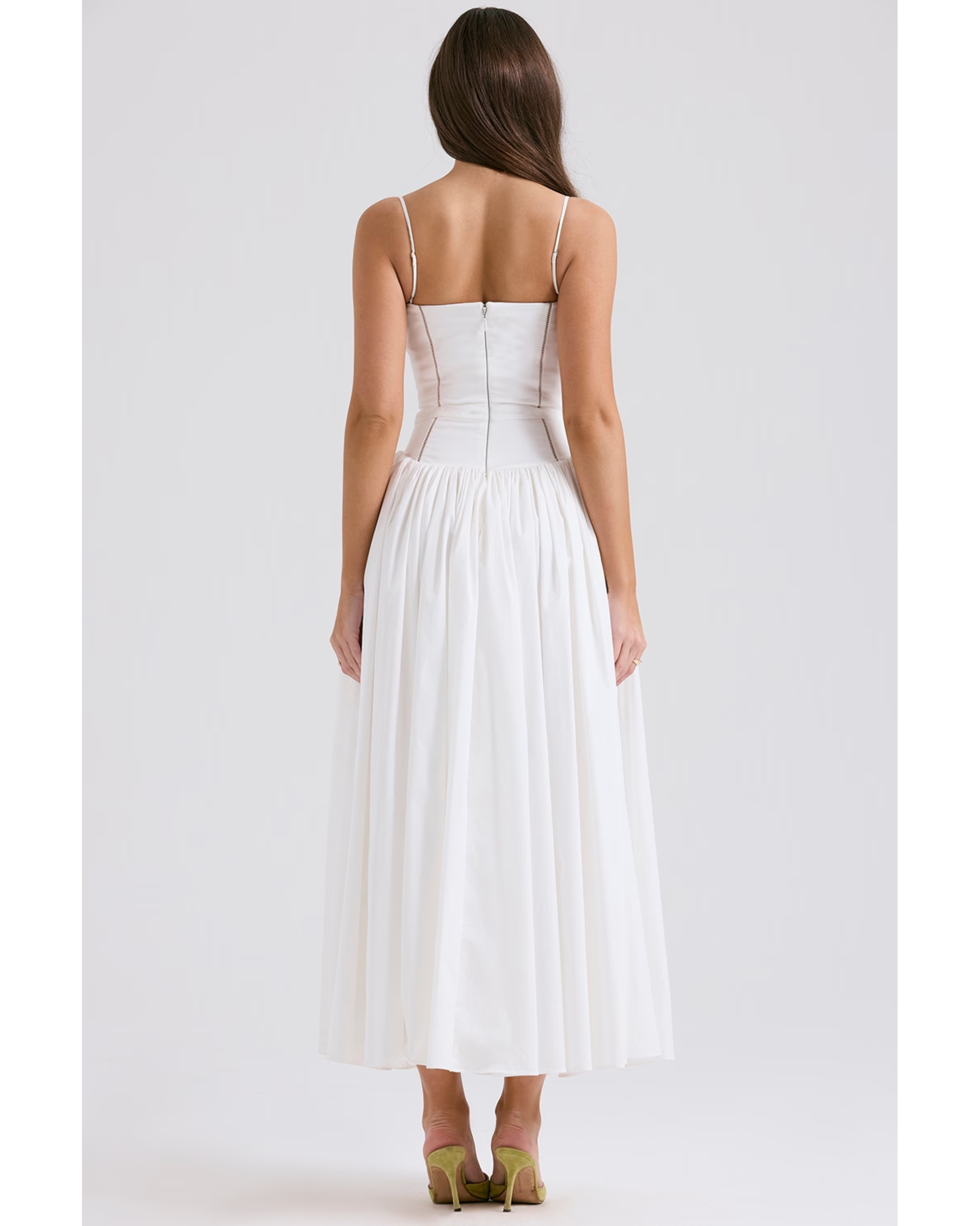 Ysabella White Cotton Maxi Sundress - Endless - UAE Rental and Resale for Women's Fashion