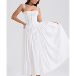 Ysabella White Cotton Maxi Sundress - Endless - UAE Rental and Resale for Women's Fashion