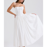 Ysabella White Cotton Maxi Sundress - Endless - UAE Rental and Resale for Women's Fashion