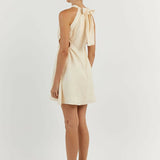 Camilla High Neck Dress in Butter
