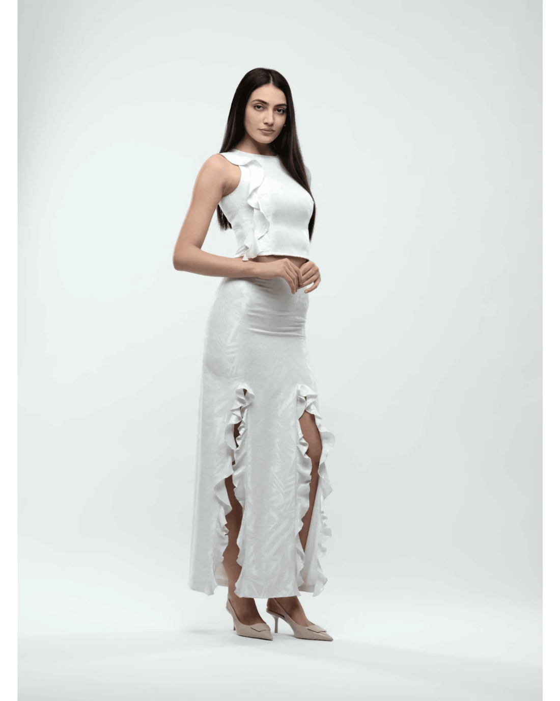 Zara White Co-ord Set - Endless - UAE Rental and Resale for Women's Fashion