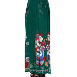 Emerald Wide Leg Pant with Gathered Pockets and Floral Print — Camilla | Endless UAE