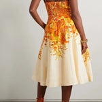 Zimmermann High Tide Picnic floral-print linen midi dress with sequin bodice and fit-and-flare silhouette — Zimmermann | Endless UAE