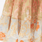 Postcard Pleated Paisley Chiffon Midi Dress in multicolor — Zimmermann | Endless UAE