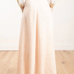Super Eight Linen Skirt in cream, paired with patterned blouse — Zimmermann | Endless UAE