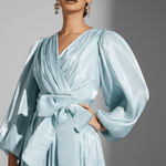 Belted Wrap Effect Midi Dress - Endless - UAE Rental and Resale for Women's Fashion