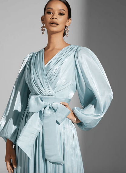 Belted Wrap Effect Midi Dress - Endless