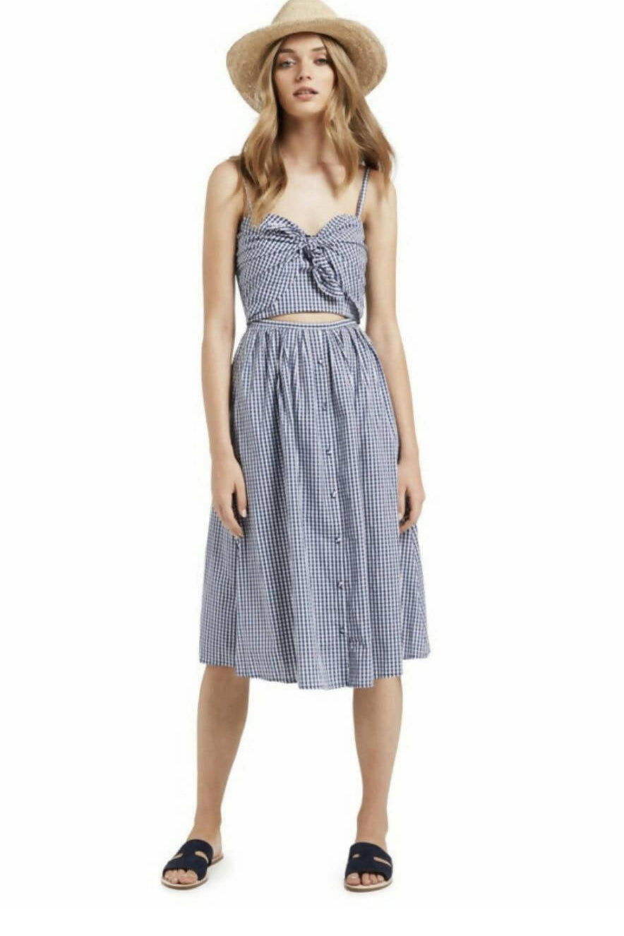 Cotton Checked Sun Dress - Endless - UAE Rental and Resale for Women's Fashion