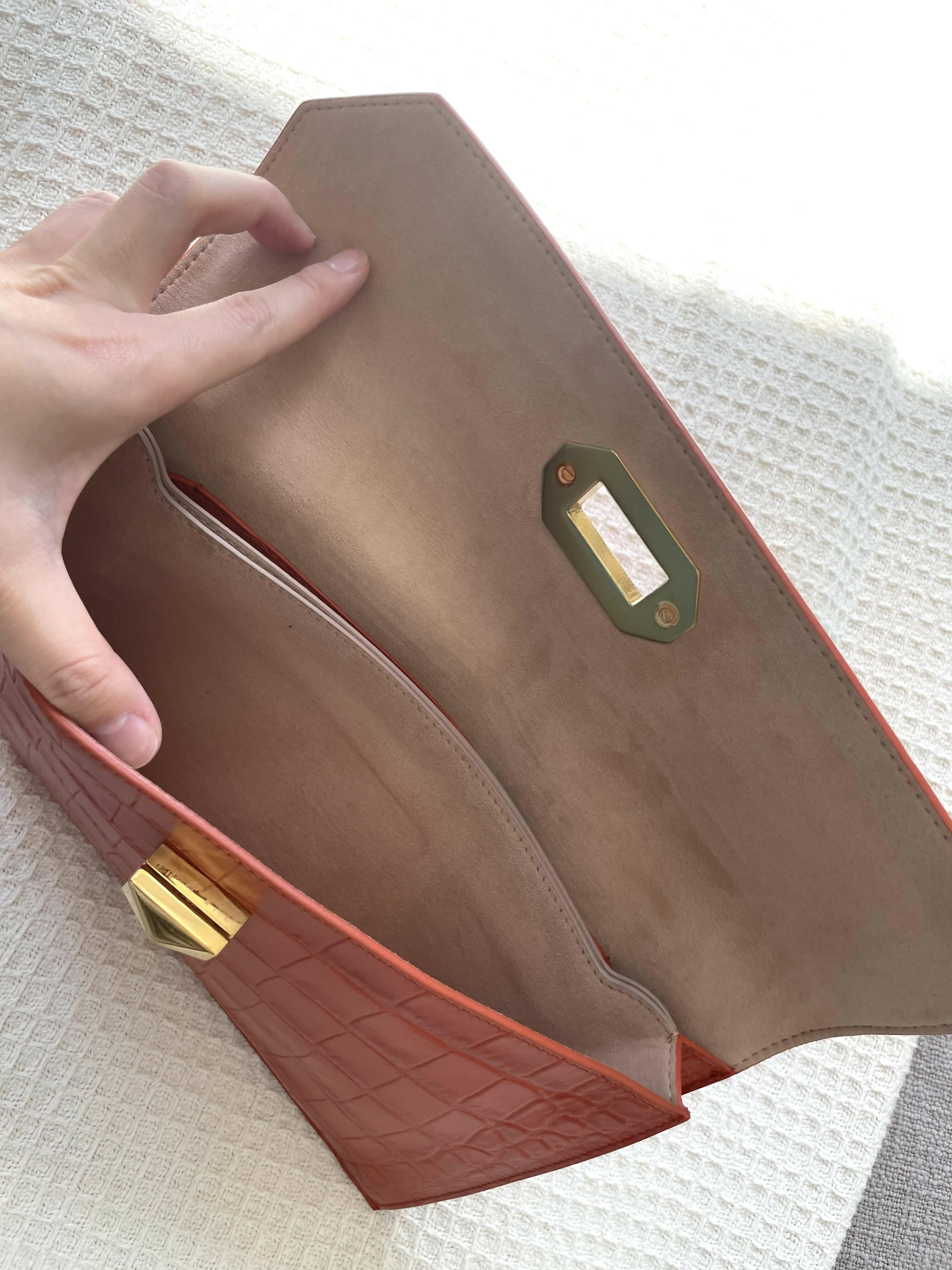 Croc Envelope Clutch - Endless - UAE Rental and Resale for Women's Fashion