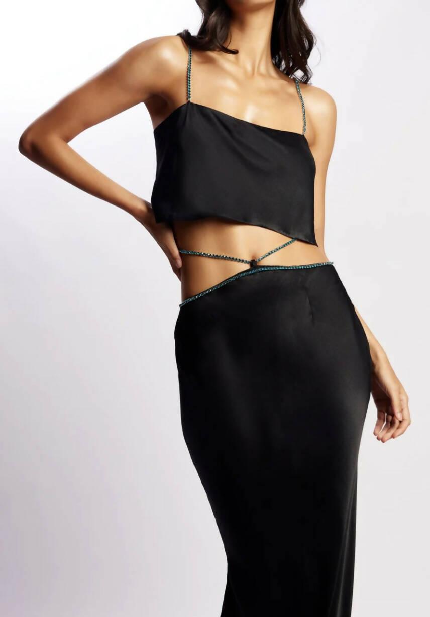 Dayana Diamante Maxi Skirt in Black - Endless