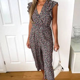 Floral Wrap Culotte Jumpsuit - Endless - UAE Rental and Resale for Women's Fashion