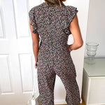 Floral Wrap Culotte Jumpsuit - Endless - UAE Rental and Resale for Women's Fashion