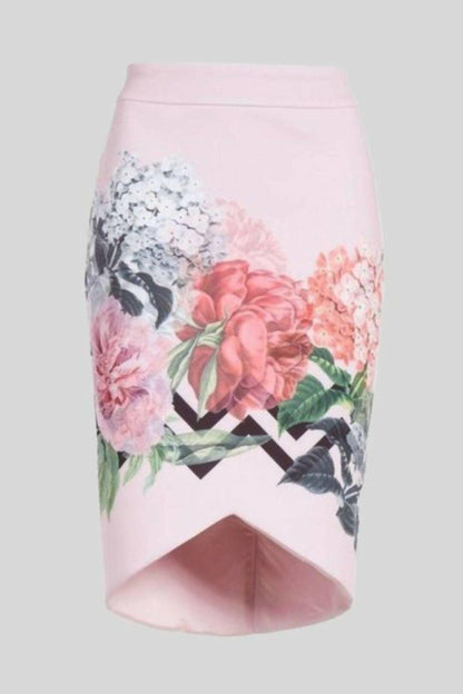 Flower Print Pencil Skirt - Endless