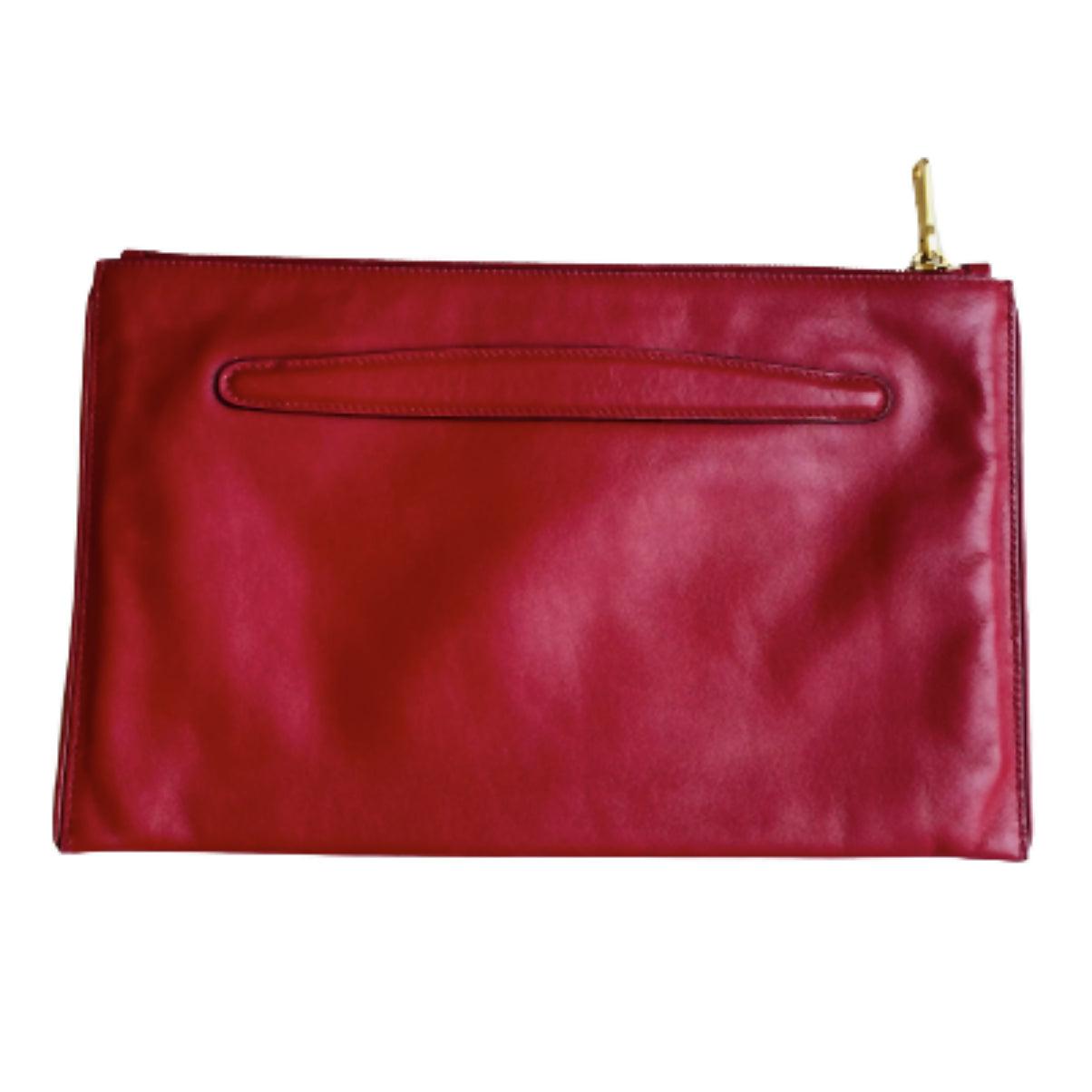 Gold Stud Leather Clutch Bag - Endless