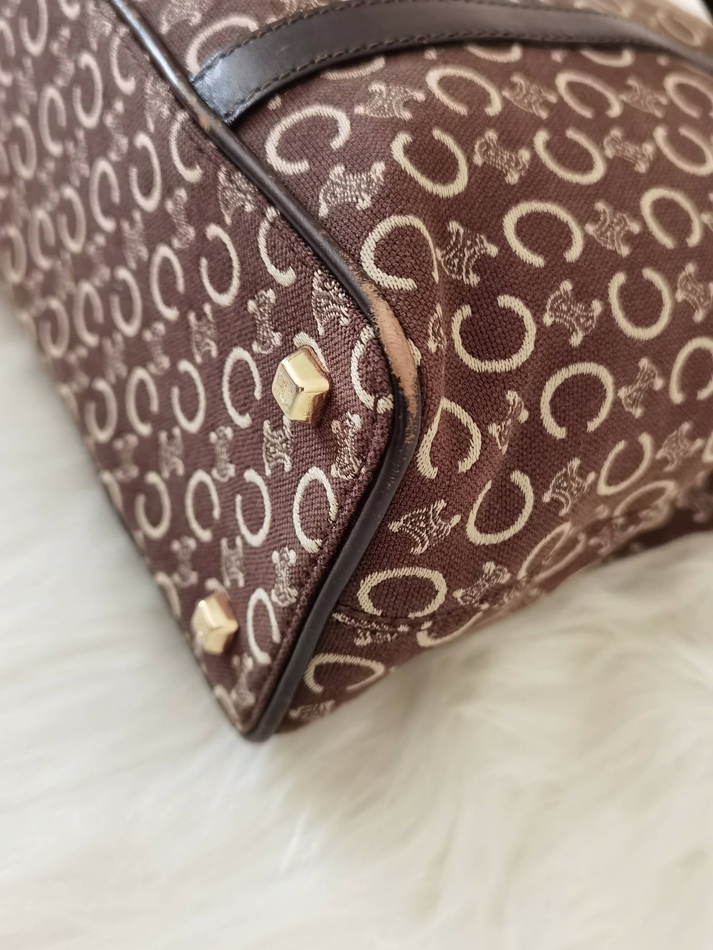 Celine Macadam Vintage Handbag Brown