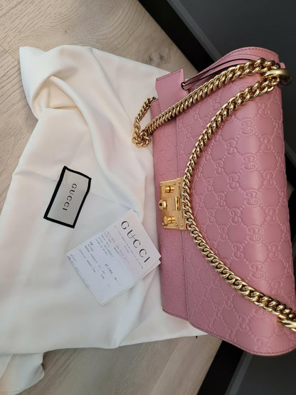 Light Pink Guccissima Padlock Shoulder Bag - Endless