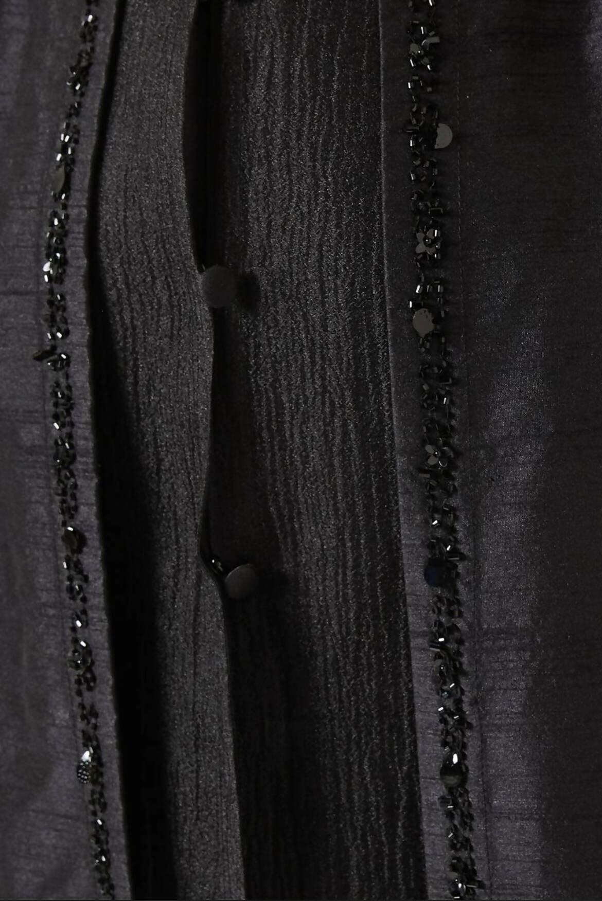 Long Sleeve Abaya in Raw Silk - Endless - UAE Rental and Resale for Women's Fashion