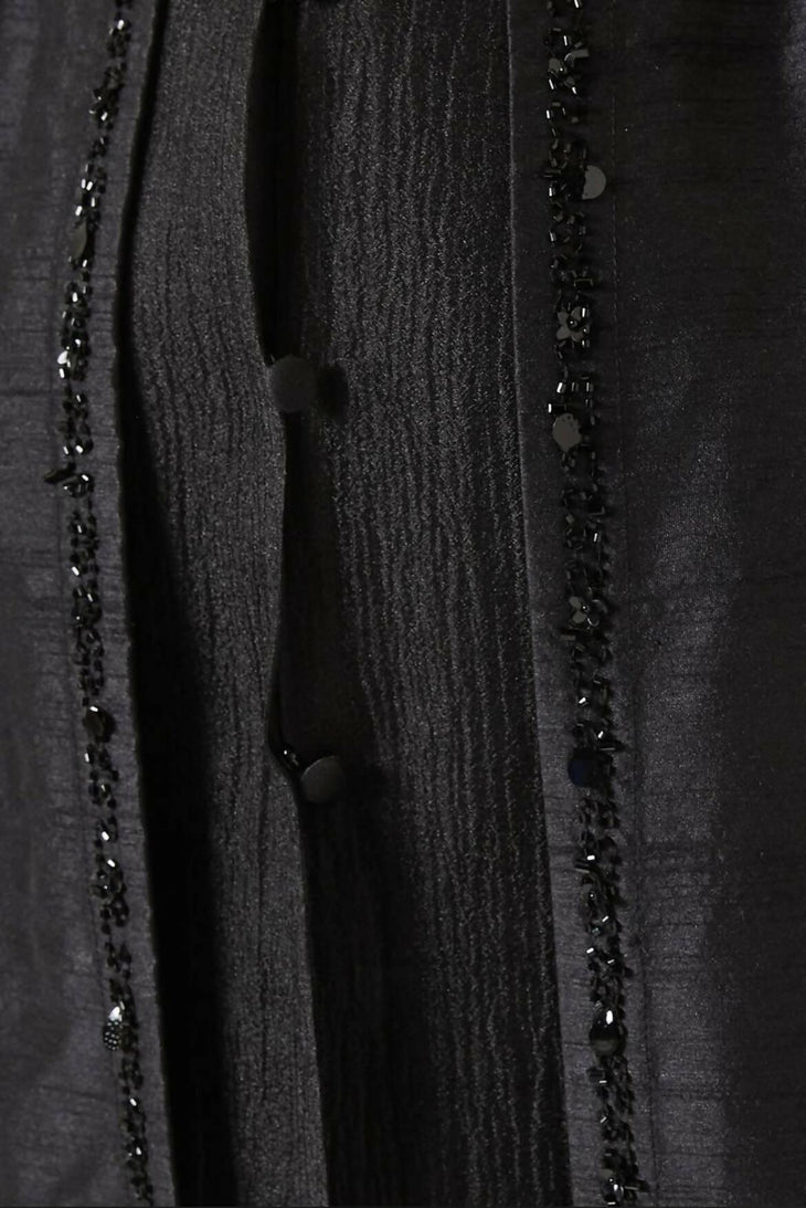 Long Sleeve Abaya in Raw Silk - Endless - UAE Rental and Resale for Women's Fashion