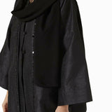 Long Sleeve Abaya in Raw Silk - Endless - UAE Rental and Resale for Women's Fashion