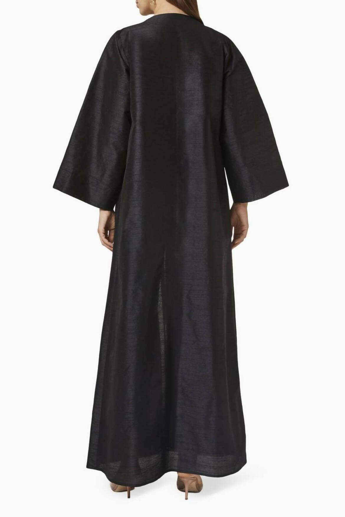 Long Sleeve Abaya in Raw Silk - Endless - UAE Rental and Resale for Women's Fashion