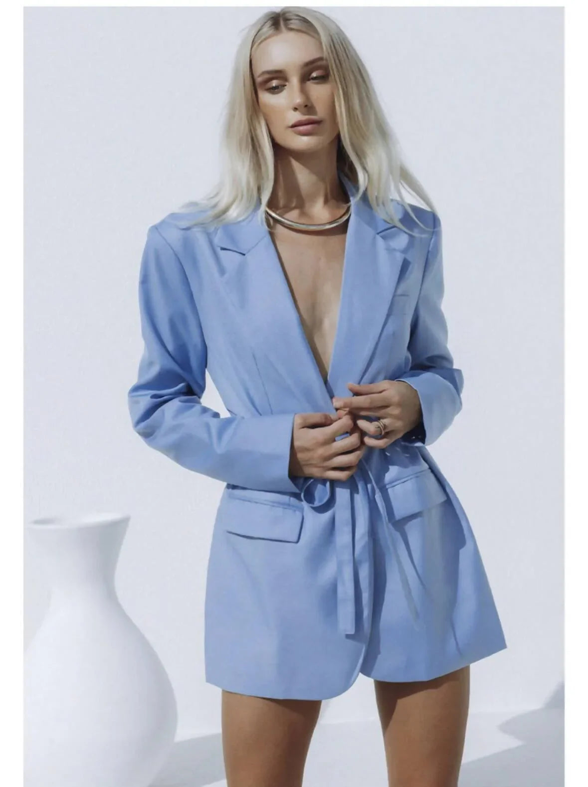 Mini Blazer Dress in Blue - Endless - UAE Rental and Resale for Women's Fashion