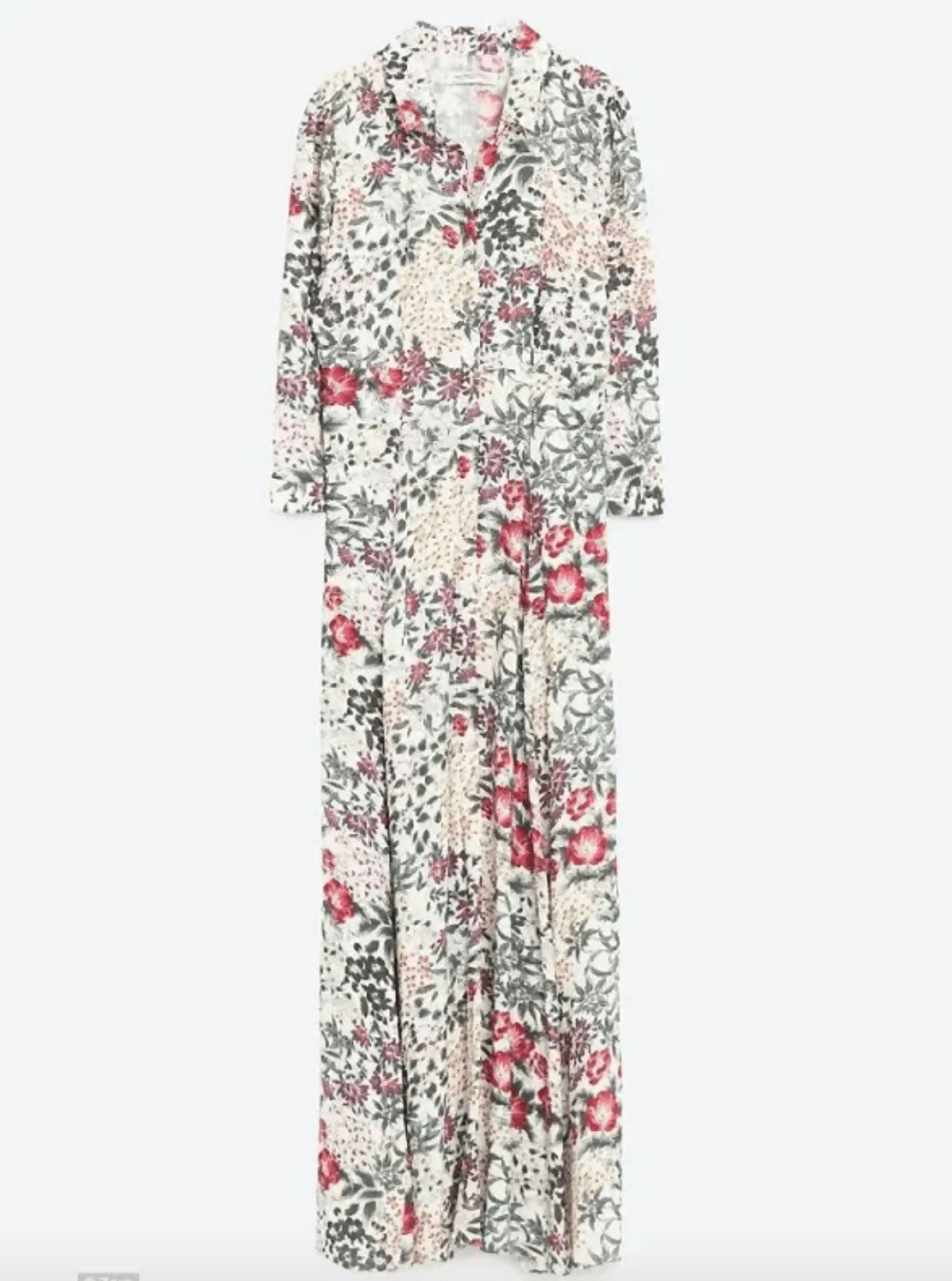 Multi Floral Long Shirt Dress - Endless
