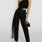 One-Shoulder Fringed Top - Endless - UAE Rental and Resale for Women's Fashion