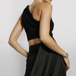 One-Shoulder Fringed Top - Endless - UAE Rental and Resale for Women's Fashion