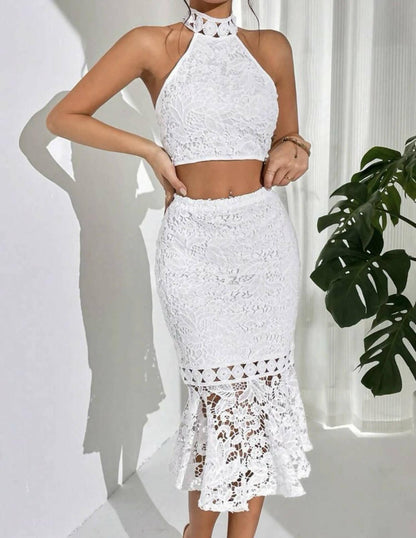 Lace Backless Co-ord