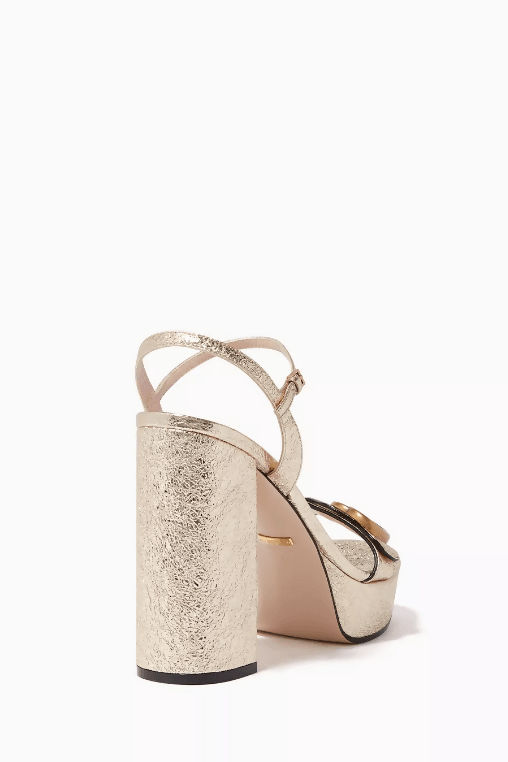 Platform Leather Gold Marmont GG Sandal - Endless - UAE Rental and Resale for Women's Fashion