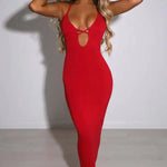 Red Backless Maxi Dress - Endless - UAE Rental and Resale for Women's Fashion