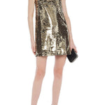 Round Neck Gold Sequin Dress - Endless - UAE Rental and Resale for Women's Fashion