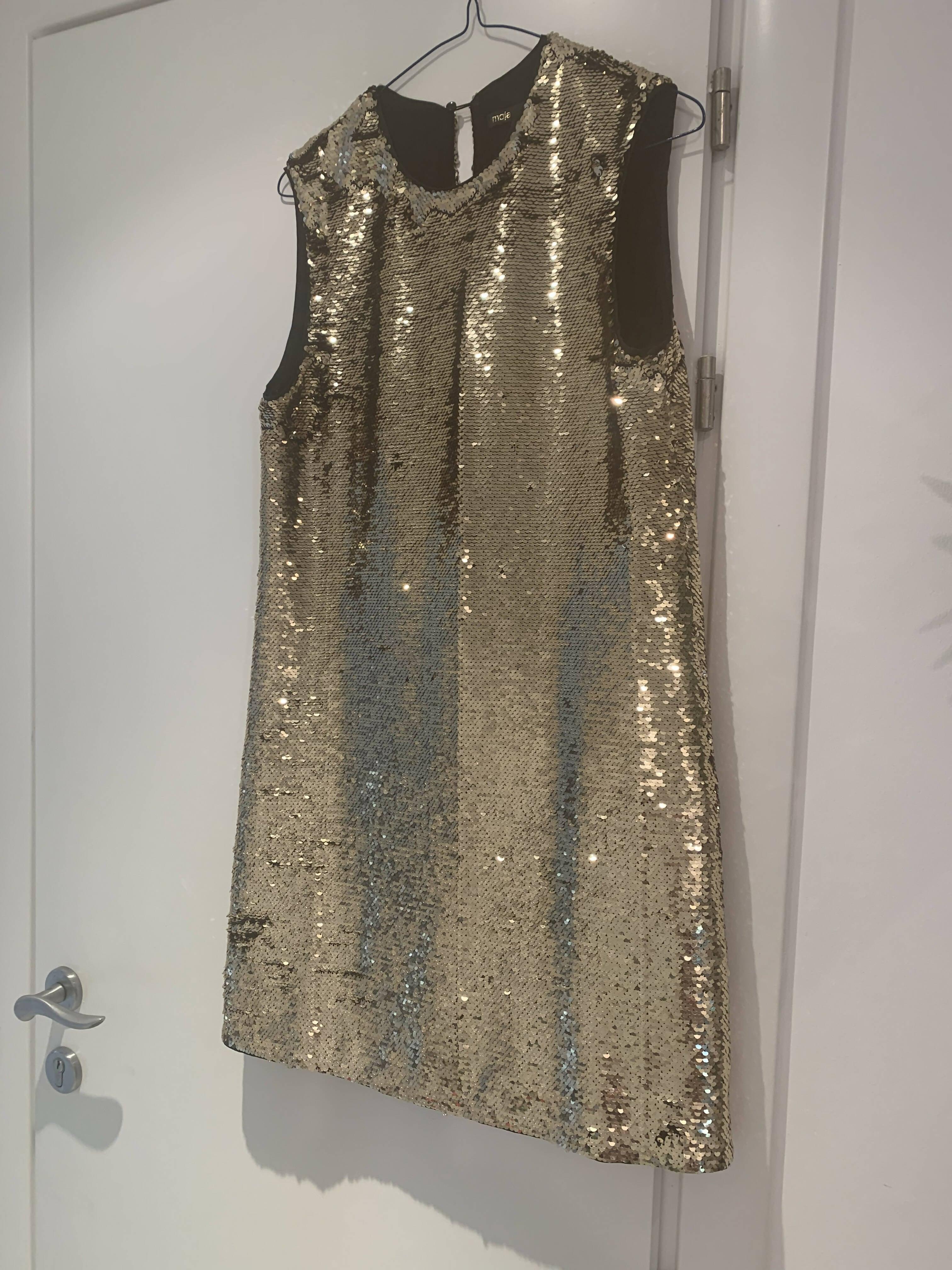 Round Neck Gold Sequin Dress - Endless - UAE Rental and Resale for Women's Fashion