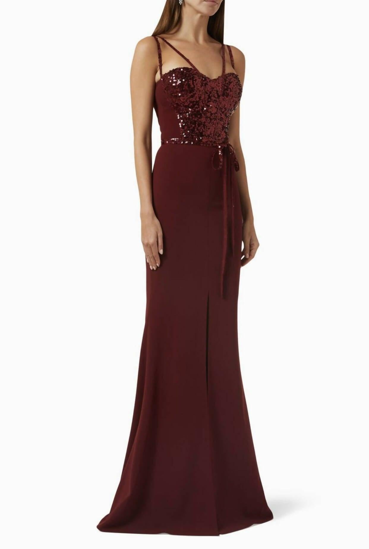 Sequin Embellished Maxi Dress - Endless - UAE Rental and Resale for Women's Fashion