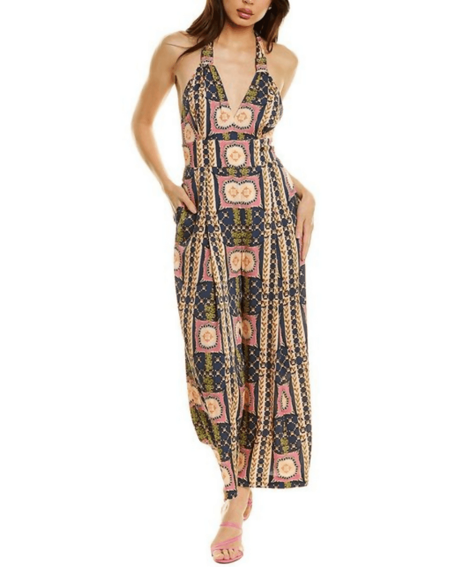 Silk Printed Jumpsuit - Endless - UAE Rental and Resale for Women's Fashion
