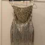 Sorel Pearl Sequin Tassel Mini Dress - Endless - UAE Rental and Resale for Women's Fashion